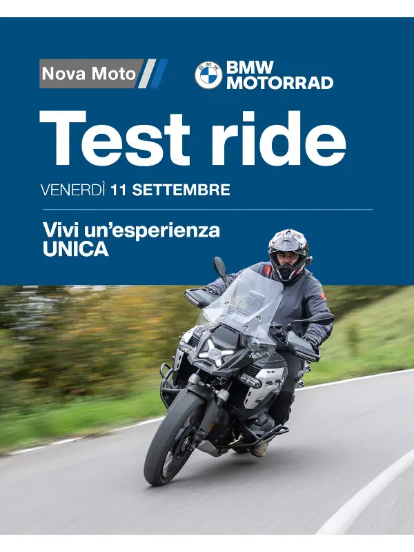 slider Vivi un'esperienza UNICA con Nova Moto Test Ride BMW Motorrad | Venerdì 11 Settembre