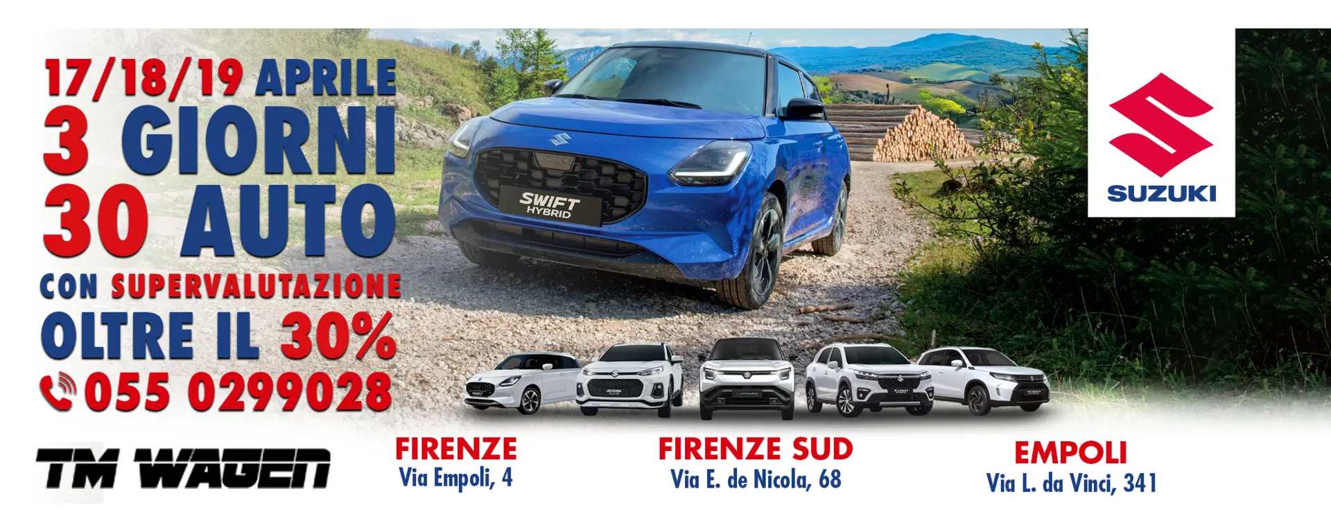 slider 3 GIORNI 30 MACCHINE AL 30% CON SUPERVALUTAZIONE