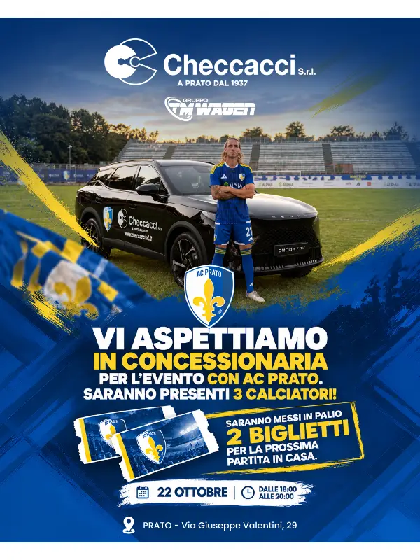 slider Incontra i tuoi campioni e vinci lo stadio con Checcacci e AC Prato!