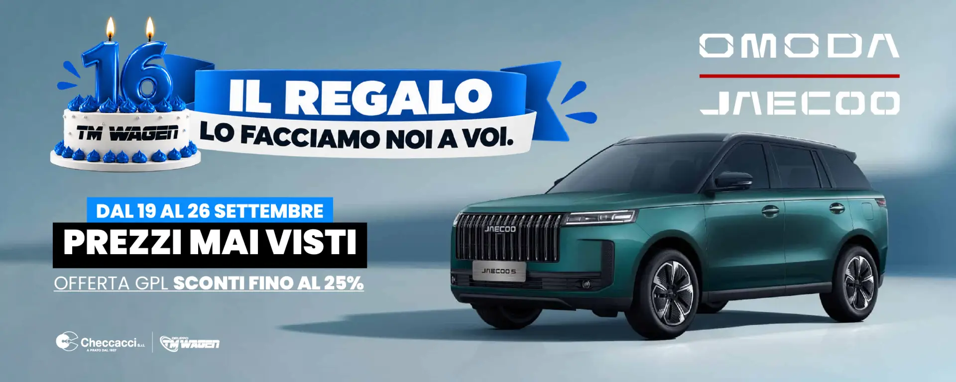 slider OMODA e JAECOO da Checcacci: dal 19 al 26 settembre, prezzi mai visti