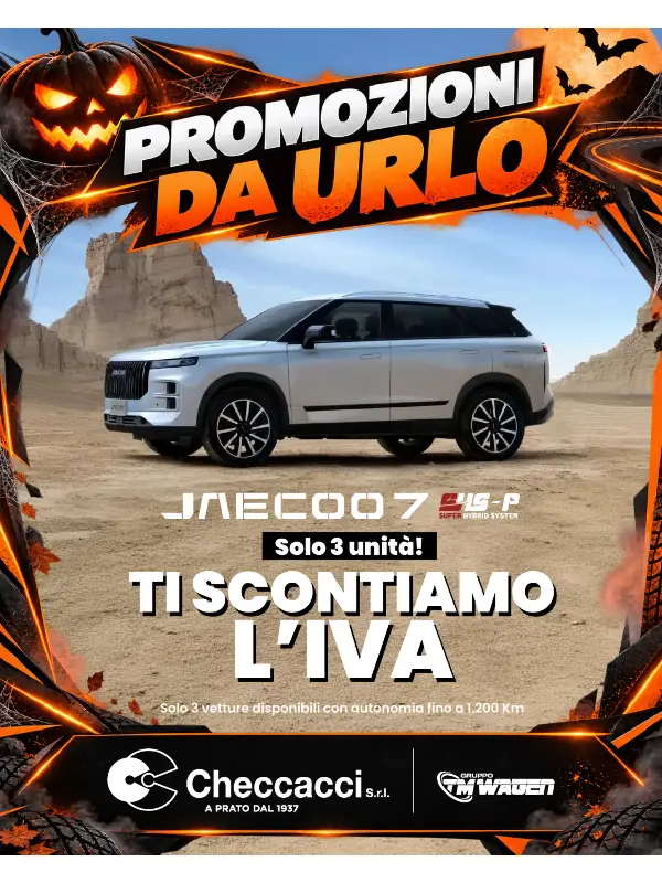 slider Promozioni da Urlo: Nuova Jaecoo 7 SHS-P