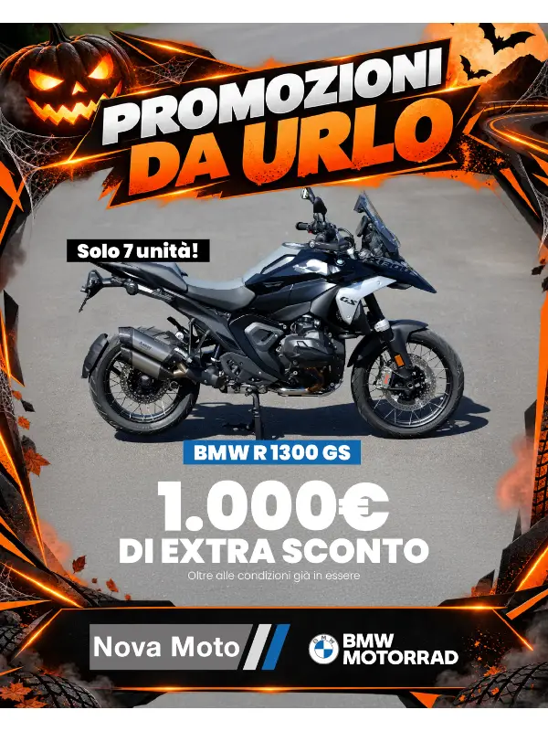 slider Promozioni da Urlo: Metti le Mani sulla Nuova BMW R 1300 GS!