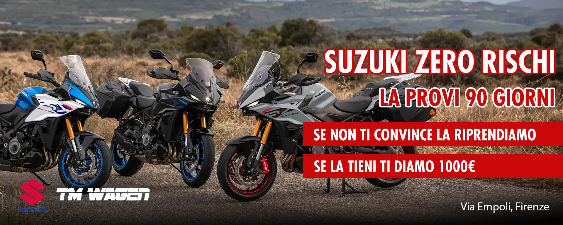slider SUZUKI ZERO RISCHIO LA PROVI. LA VIVI. POI DECIDI.