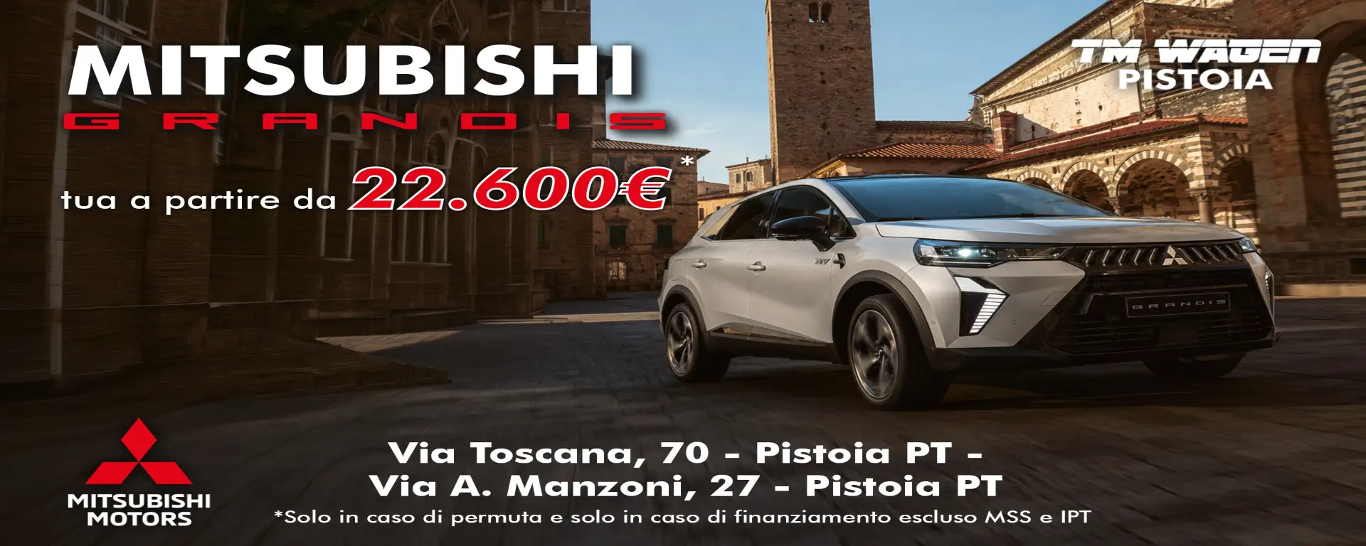slider Grandis: tua a partire da 24.090 euro