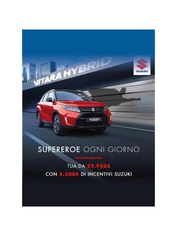 Nuova Suzuki Vitara Hybrid tua a 199€ al mese