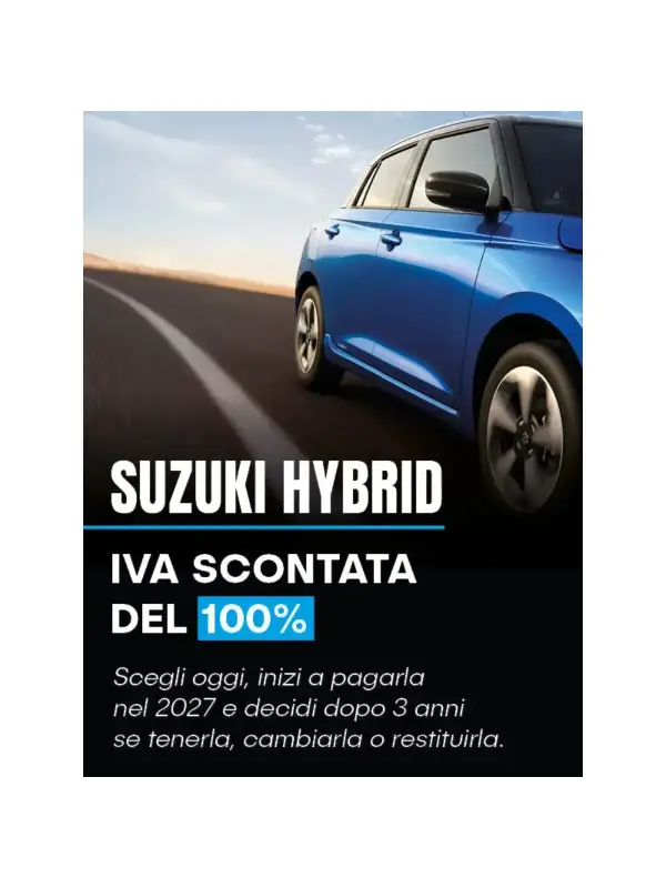 LA TUA NUOVA SUZUKI HYBRID CON IVA SCONTATA DEL 100%