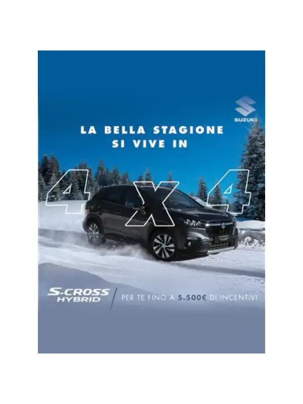 Nuova S-Cross Hybrid tua a 249€ al mese
